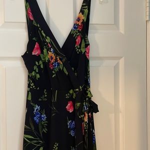 Navy Wrap Maxi Dress